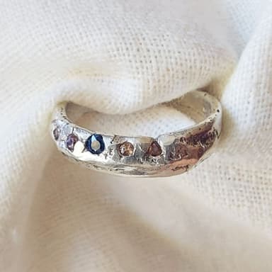 Anillo Sand Zafiros view 2